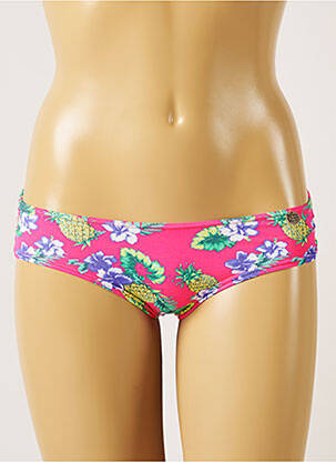 Bas de maillot de bain imprimé tie and dye culotte rose BANANA MOON femme