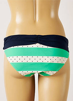 Bas de maillot de bain effet matière satinée culotte vert BANANA MOON femme