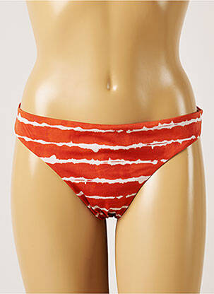 Bas de maillot de bain effet matière satinée culotte orange BANANA MOON femme