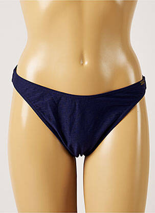 Bas de maillot de bain tissage texturé culotte bleu BANANA MOON femme