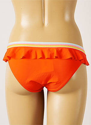 Bas de maillot de bain effet matière satinée culotte orange BANANA MOON femme