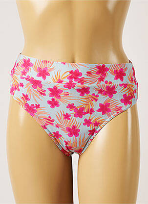 Bas de maillot de bain imprimé fleurs culotte bleu BANANA MOON femme