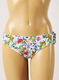 Bas de maillot de bain imprimé fleurs culotte blanc BANANA MOON femme