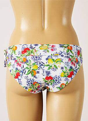 Bas de maillot de bain imprimé fleurs culotte blanc BANANA MOON femme
