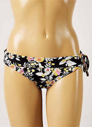 Bas de maillot de bain imprimé fleurs culotte noir BANANA MOON femme