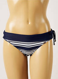 Bas de maillot de bain imprimé rayures culotte bleu BANANA MOON femme