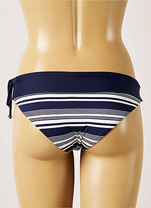 Bas de maillot de bain effet matière satinée culotte bleu BANANA MOON femme