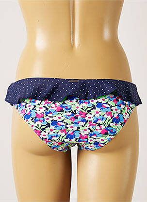 Bas de maillot de bain imprimé fleurs culotte bleu BANANA MOON femme
