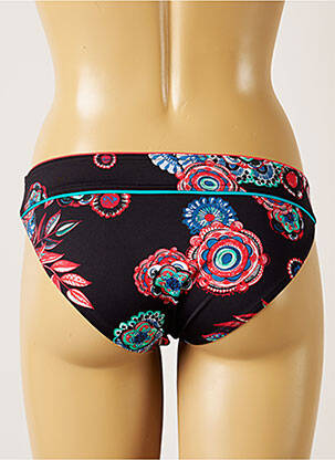 Bas de maillot de bain imprimé fantaisie culotte noir LIVIA femme
