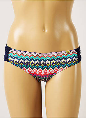 Bas de maillot de bain imprimé fantaisie culotte bleu LIVIA femme