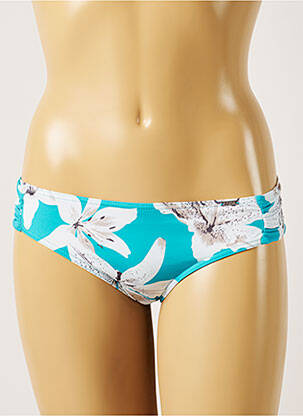 Bas de maillot de bain imprimé fleurs culotte bleu LIVIA femme