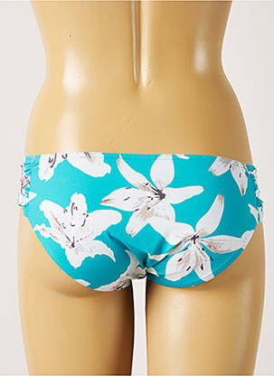 Bas de maillot de bain imprimé fleurs culotte bleu LIVIA femme
