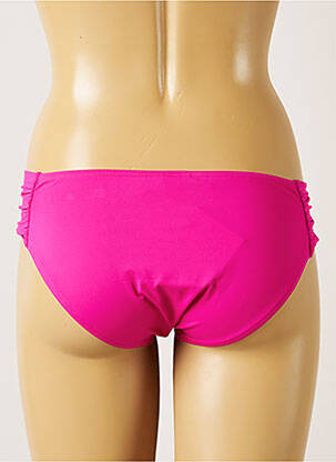 Bas de maillot de bain effet matière satinée culotte rose LIVIA femme