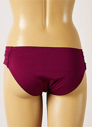 Bas de maillot de bain effet matière satinée culotte violet LIVIA femme