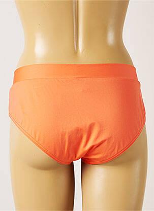 Bas de maillot de bain effet matière satinée culotte orange LIVIA femme