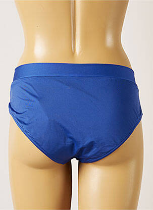 Bas de maillot de bain effet matière satinée culotte bleu LIVIA femme
