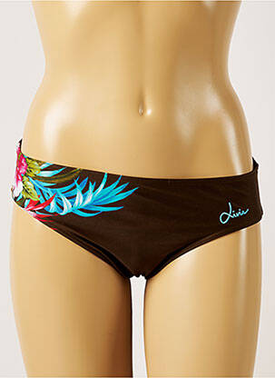Bas de maillot de bain imprimé tie and dye culotte vert LIVIA femme