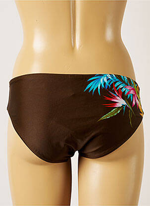 Bas de maillot de bain imprimé tie and dye culotte vert LIVIA femme