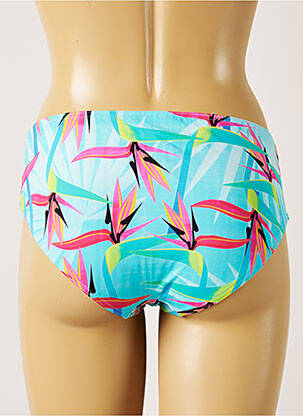 Bas de maillot de bain imprimé fantaisie culotte bleu LIVIA femme