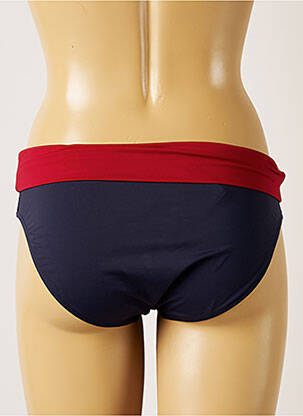 Bas de maillot de bain effet matière satinée culotte bleu LIVIA femme