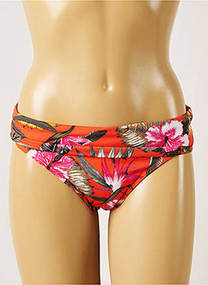 Bas de maillot de bain imprimé tie and dye culotte orange LIVIA femme