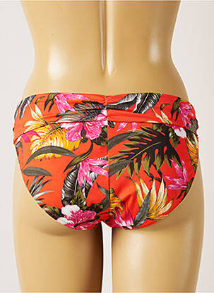 Bas de maillot de bain imprimé tie and dye culotte orange LIVIA femme