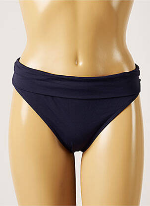 Bas de maillot de bain effet matière satinée culotte bleu LIVIA femme