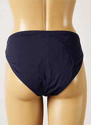 Bas de maillot de bain effet matière satinée culotte bleu LIVIA femme