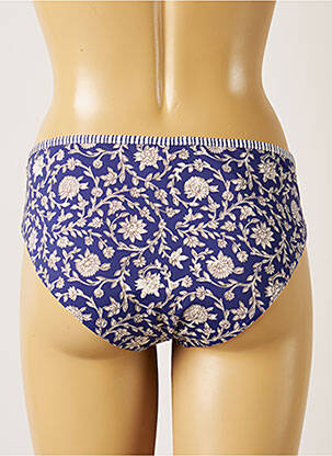 Bas de maillot de bain imprimé fleurs culotte bleu LIVIA femme