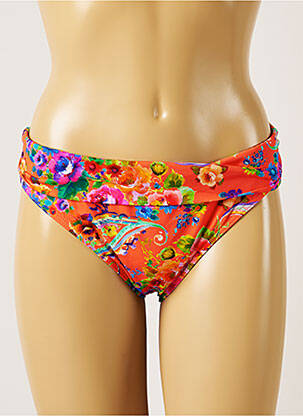 Bas de maillot de bain stretch culotte orange LIVIA femme