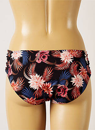 Bas de maillot de bain imprimé fleurs culotte noir LIVIA femme