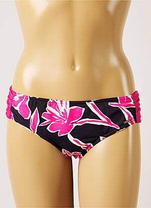 Bas de maillot de bain imprimé fleurs culotte bleu LIVIA femme