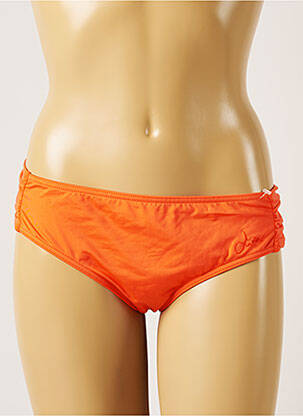Bas de maillot de bain stretch culotte orange LIVIA femme