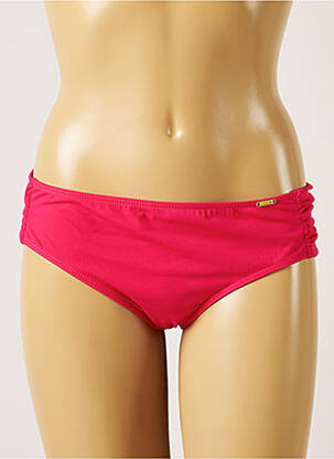 Bas de maillot de bain effet matière satinée culotte rose LIVIA femme