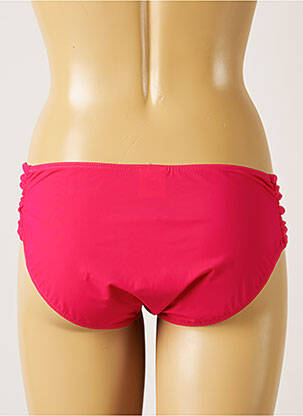 Bas de maillot de bain effet matière satinée culotte rose LIVIA femme