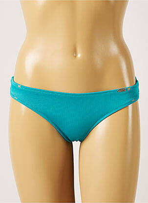Bas de maillot de bain effet matière satinée culotte bleu BANANA MOON femme