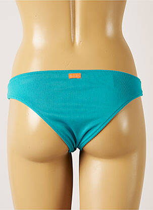 Bas de maillot de bain effet matière satinée culotte bleu BANANA MOON femme