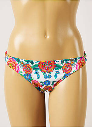 Bas de maillot de bain imprimé fleurs culotte blanc BANANA MOON femme
