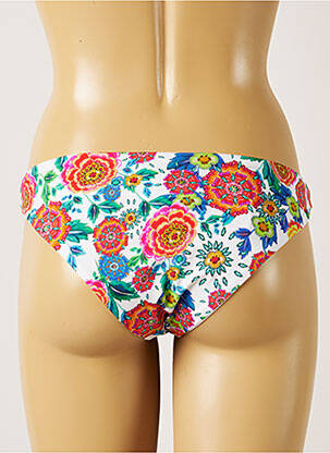 Bas de maillot de bain imprimé fleurs culotte blanc BANANA MOON femme