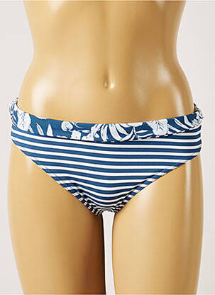 Bas de maillot de bain effet matière satinée culotte bleu BANANA MOON femme