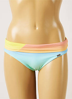 Bas de maillot de bain effet matière satinée culotte bleu BANANA MOON femme