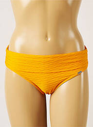 Bas de maillot de bain effet matière satinée culotte jaune BANANA MOON femme