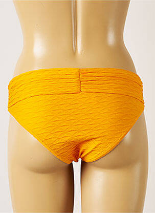 Bas de maillot de bain effet matière satinée culotte jaune BANANA MOON femme