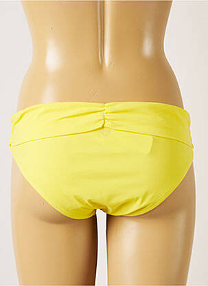 Bas de maillot de bain effet matière satinée culotte jaune BANANA MOON femme