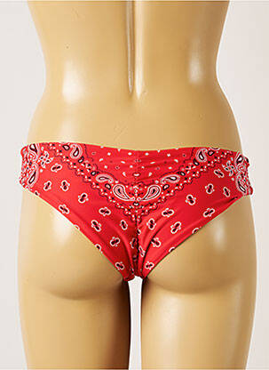 Bas de maillot de bain effet matière satinée culotte rouge BANANA MOON femme