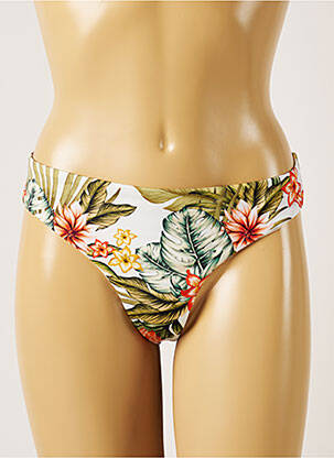 Bas de maillot de bain imprimé tie and dye culotte beige BANANA MOON femme