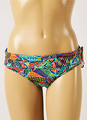 Bas de maillot de bain imprimé fantaisie culotte vert BANANA MOON femme