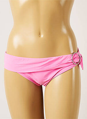 Bas de maillot de bain effet matière satinée culotte rose BANANA MOON femme