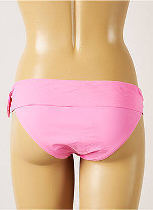 Bas de maillot de bain effet matière satinée culotte rose BANANA MOON femme