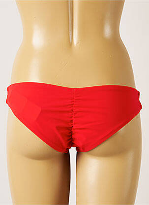 Bas de maillot de bain effet matière satinée culotte rouge BANANA MOON femme